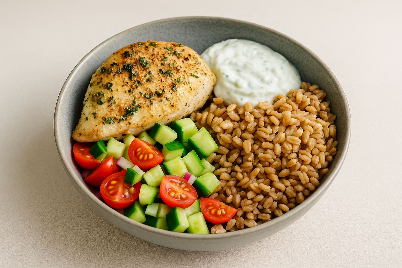 A vibrant assortment of healthy lunch bowls filled with fresh ingredients.